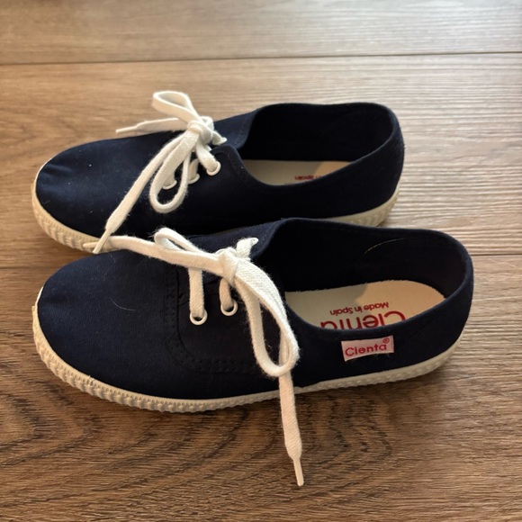 Cienta Kids Dark Blue Canvas Sneakers - Picture 1 of 3